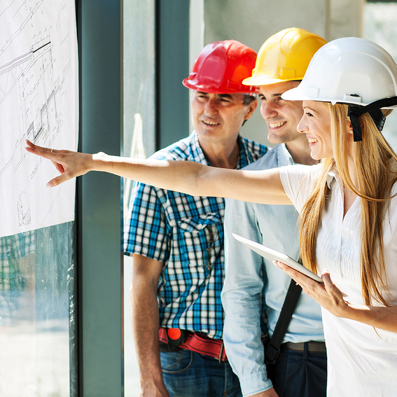 Team on a jobsite