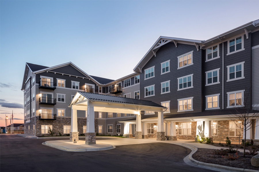 An exterior view of Talamore Sun Prairie