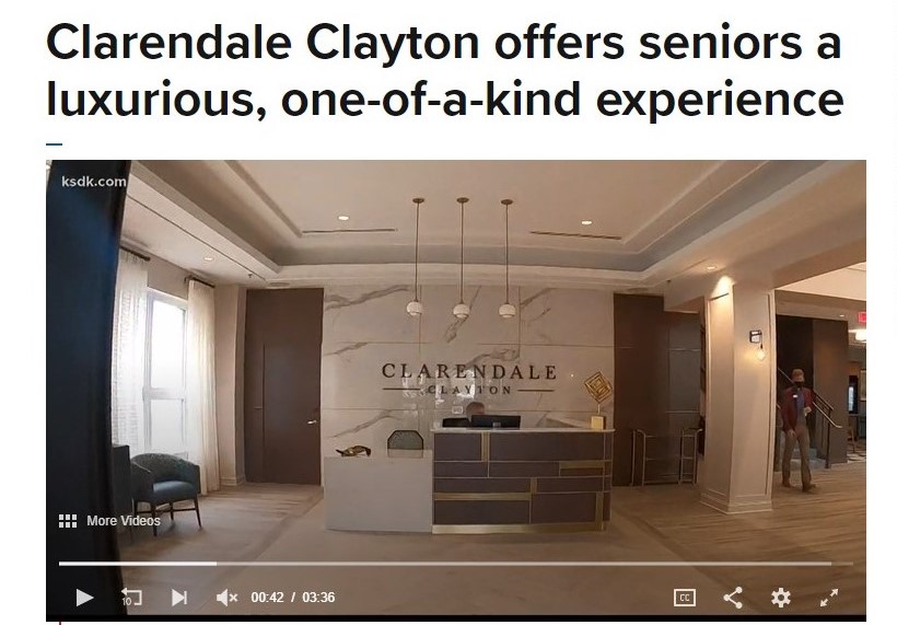 A screenshot from KSDK-TV's broadcast tour of Clarendale Clayton.