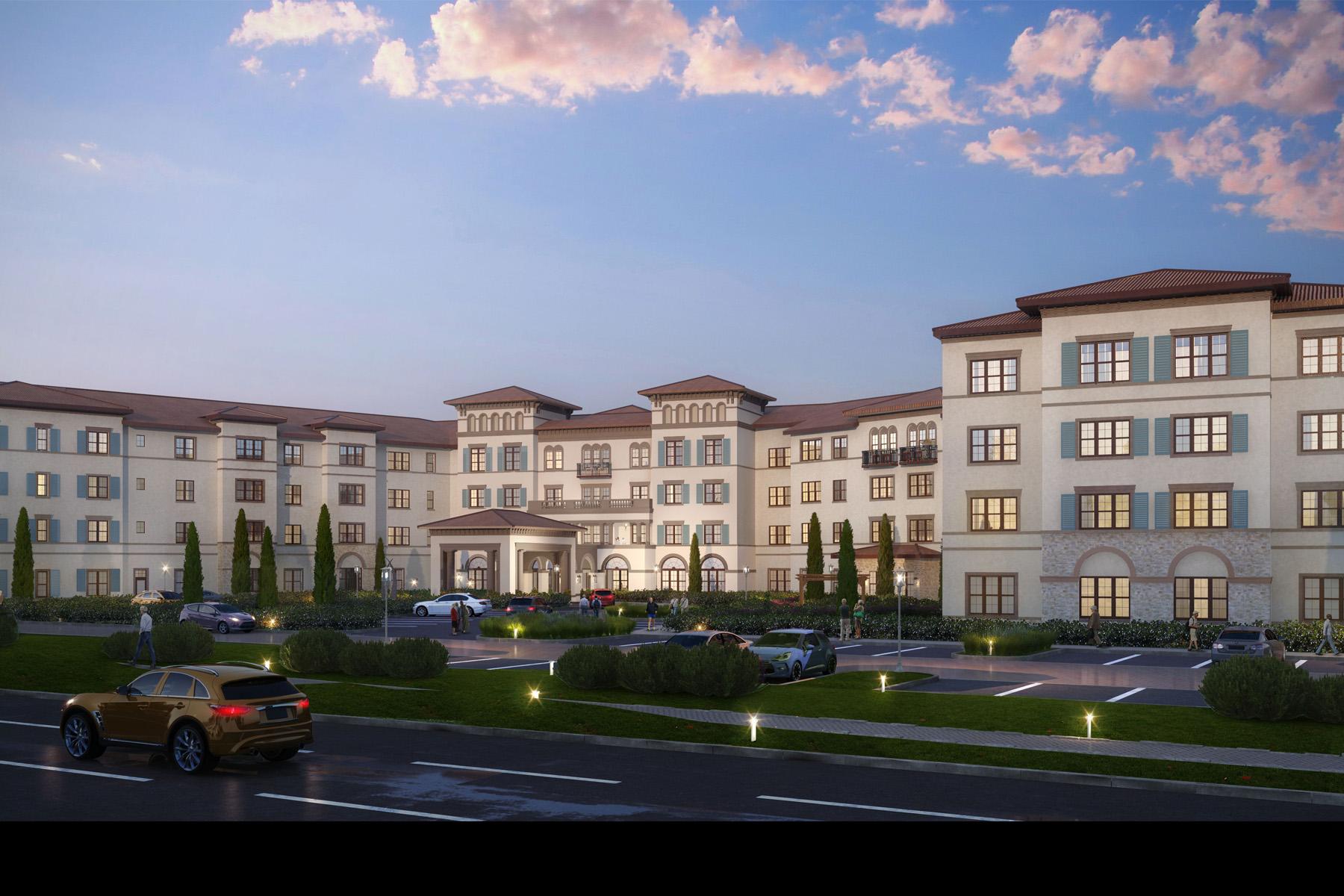 A rendering of Grand Living at Tuscan Lakes, which will be the only age-in-community in southeast Houston.