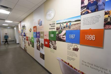The Little Potato Company History Wall