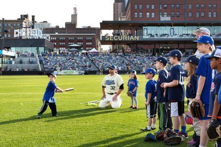 Kids Playing Baseball at CHS Field