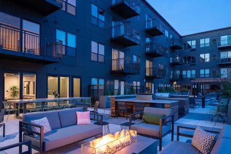 Seating Area at Harper Apartments