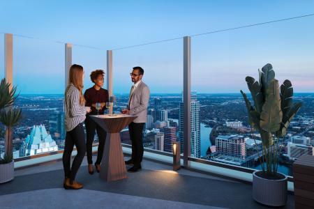 ATX Tower Exterior Rooftop Terrace People