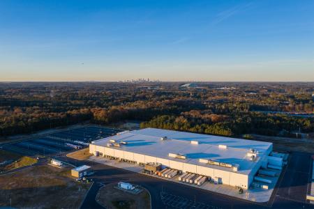 An aerial view of the Kroger distribution center in Forest Park, Ga.